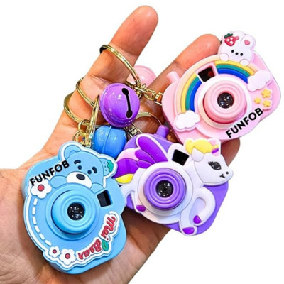 Bloombec Cute Camera Keychain with Built-in Projector For Kids Key Chain (Pack of 1)) Key Chain