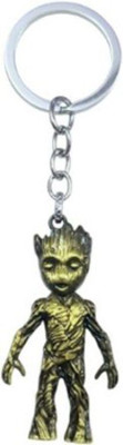 PEARLISH Groot Solid Metal Keychain (Golden) Z-1 Key Chain