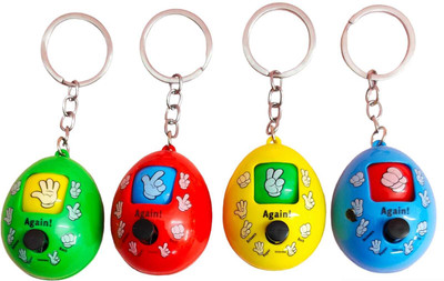 AMANVANI 3D Cute Keychain Mini Toy With KeyRing Chain Egg Shape Keychain for Kids Key Chain