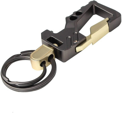Agarwalproduct High Quality Metal Double Ring Keychain Key Chain