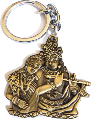 MISMIL Two Sided Radha Krishna Metal Key Chain