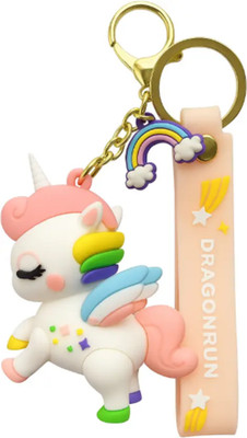 Ahaan enterprises Unicorn Cartoon Cute 3D Keychain | Strap Charm & Hook Anime & Cartoon Key Chain Key Chain