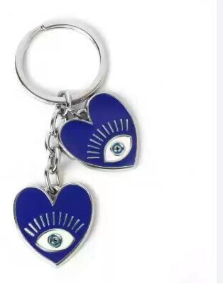 ONRR Collections evil eye fengshui heart metal goodluck keychain keyring Key Chain