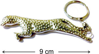 Tech Fashion Jaguar Tiger Dotted Spots Locking Key Chain(Silver)