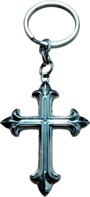 Deethyas Fashion Lord Jesus Cross Double Side Same View High Quality Metal Key Chain