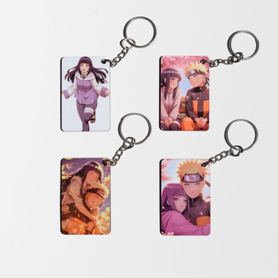 Inkaa Set of 4 Naruto MDF Keychains – Vibrant, Durable & Unique Design, Perfect Gift Key Chain