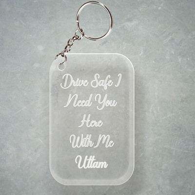 SY Gifts D2 Drive Safe Keychain With Uttam Name Key Chain