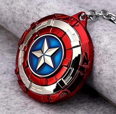 Sbb Novelty Avengers Superhero Captain America Rotating Shield Key Chain Key Chain