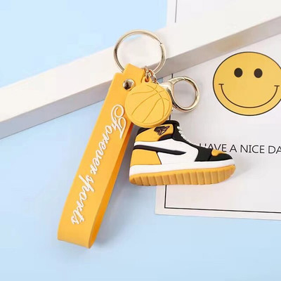 gtrp Creative Cartoon Soft Rubber ajshoes Keychain Cartoon Bag Pendant Yellow Key Chain