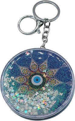 Tej Gifts Pocket Mirror Key chain, Double-Sided Magnifying Cosmetic Mirror Travel-Friendly Key Chain