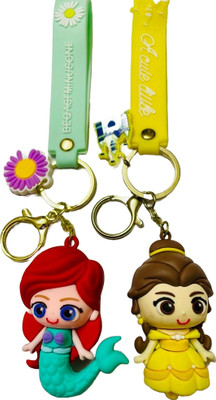 GKM Cute Mermaid & Frozen Princess high quality combo set keychain Key Chain