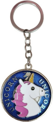 PEARLISH Unicorn 360 Degree Rotating Metal Key Chain