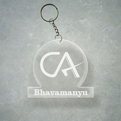 SY Gifts Chartered Accountant CA Design With Bhavamanyu Name Key Chain