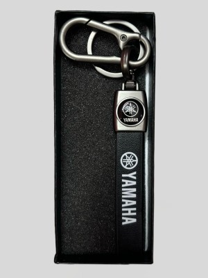 nuira Long Leather Rope Design Keyring with Metal & Leather - Ideal for Bike and Car Key Chain