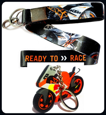 Meeko.com Ready to Race tag & Red Bull bike key chain-A Key Chain