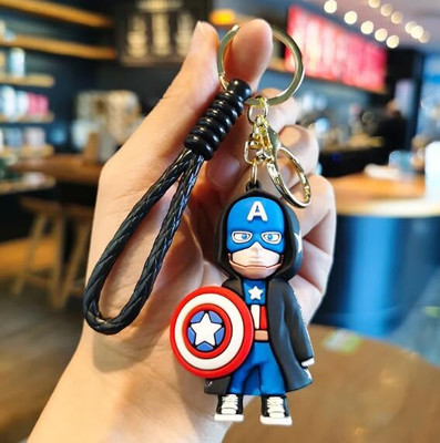GINOYABROTHERS Premium Wold Famous Super Hero Character Silicon 3D Rubber Key Chain