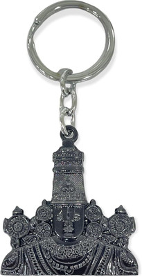 Augen Tirupati Bronze Stainless Steel Keychain Metal For Gifting With Key Ring Key Chain