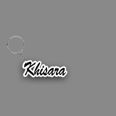 SY Gifts SYG Khisara Name Keychain White And Black Key Chain