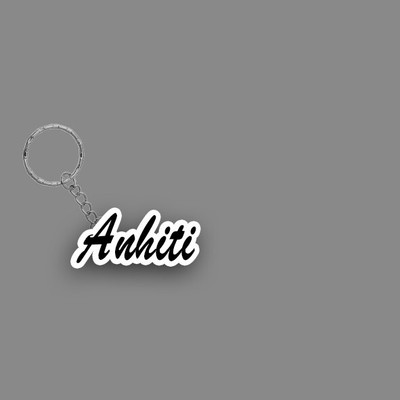 SY Gifts SYG Anhiti Name Keychain White And Black Key Chain
