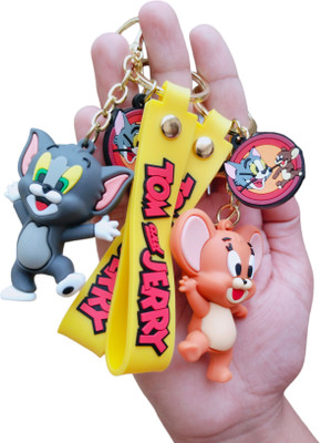 JNV Combo Offer New Trending Multi Color 3D Cartoon Character Rubber Key Chain