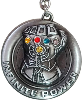 MAG BEE Avengers Infinity War Thanos Hand Gauntlet Metal Key chain/Key Ring, Silver Key Chain