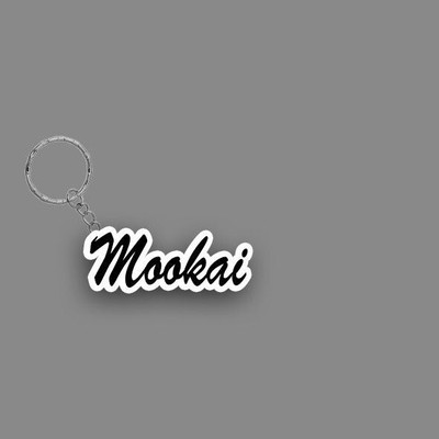 Prihit PRIHIT_ Mookai Name Keychain White And Black Key Chain