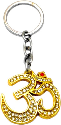 auteur Divine Series Om Keyring- Gold Plated Metal with Zircons - Designer Key Chain