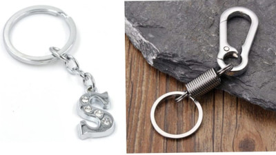 ROYALHUB S name letter & hook key chain key ring Key Chain