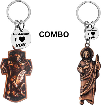 M Men Style Double-Sided Lord Jesus Combo Keychain – Jesus Christ Key Ring Medal Com650-656 Key Chain