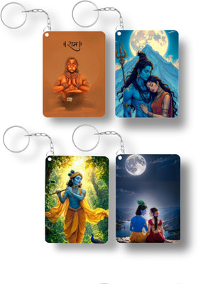 jojo creations jojo present pack of 4 high quality printed wood keychains Key Chain