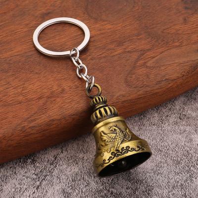 Zuno Guardian Bell Keychain Tibetan Bell Good Luck Temple Key Chain