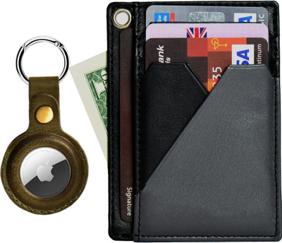 Cotnis Card Holder Wallet with Airtag Holder Key Chain