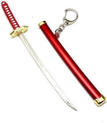 Hiddenleafstore Miniature Katana Keychain – Gold Samurai Sword Design with Sheath Key Chain