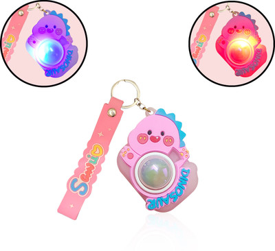 Symbelle Dinosaur Shape Lighting Keychain for Car, Bike, Keys | Ideal for Gifts & Kids | Key Chain