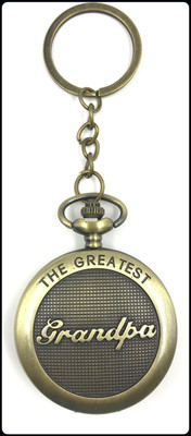 gtrp Antique Greatest Grandpa Cool Pocket Watch (Gold) Utility Keyring-A Key Chain