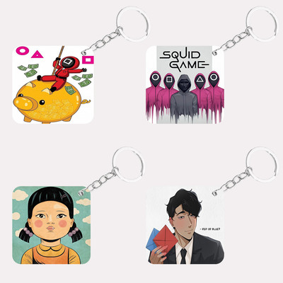 GS STUDIO SQUID GAME-K-drama-keychains |Smooth and shining keychain. Key Chain