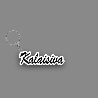 SY Gifts SYG Kalaisiva Name Keychain White And Black Key Chain