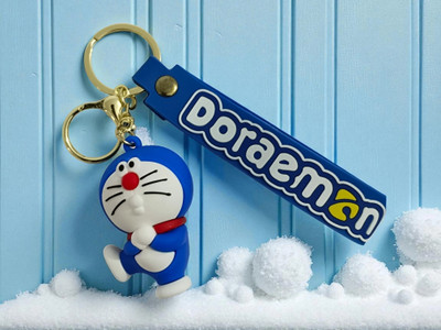 Darkleene collection Cute Doraemon Keychain 3D Doraemon PVC Keychain Key Chain