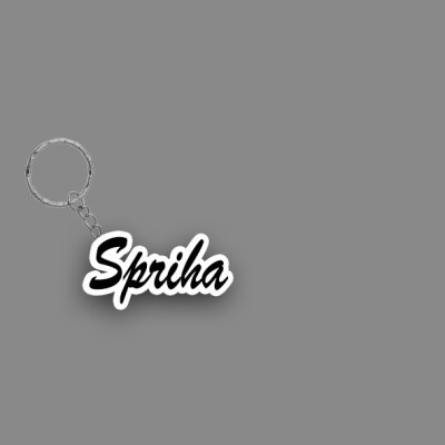 SY Gifts SYG Spriha Name Keychain White And Black Key Chain