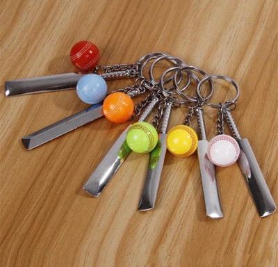 ABEL IPL Cricket Keychain | IPL Bat Ball Keychain | Pack of 1 (Random colour) Key Chain