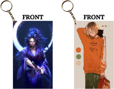 Hariyaali Enterprises LLP UPPER MOON 1 X KENMA WITH CAT Unique Style 2 pcs Combo Key Chain