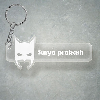 SY Gifts D2 Batman Keychain With Surya prakash Name Key Chain