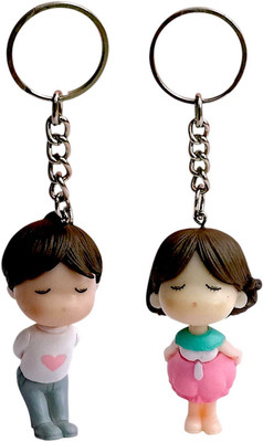 AMANVANI Boy Girl Kiss Valentine Couple Keychain/Bag Pendant/Doll Keychain Key Chain