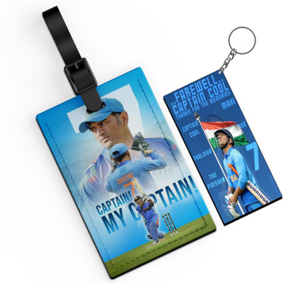 Morons Cricketer MS Dhoni Luggage Tag And Key Chain