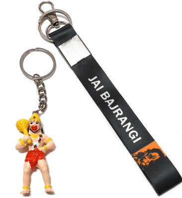 ShopTop Jai bajrangi small tag and stanging hanuman keychain for bike and scooter Key Chain