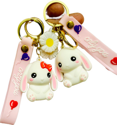 GKM Stylish Bunny Rabbit premium combo set keychain Key Chain