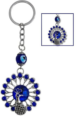 Tera13 Keychain For Men, Good Luck Key Chain, Peacock Evil Eye Pendant Bike Keyring & Key Chain