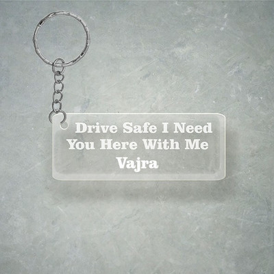 SY Gifts Drive SafeDesign With Vajra Name Key Chain