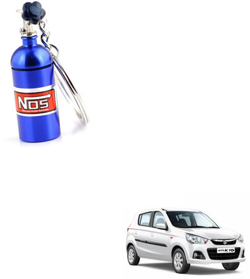 SEMAPHORE NOS Bottle Keychain Pill Box Storage Key Ring Blue for Maruti Alto K10 Key Chain