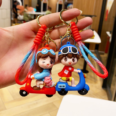 AshandRoh Cute Cartoon Keychain Silicone Unbrekable 3D Character Keyring for Backpack Key Chain